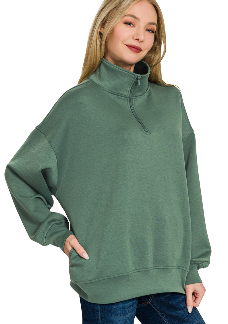 •2 Colors• Scuba 1/2 Zip Pullover