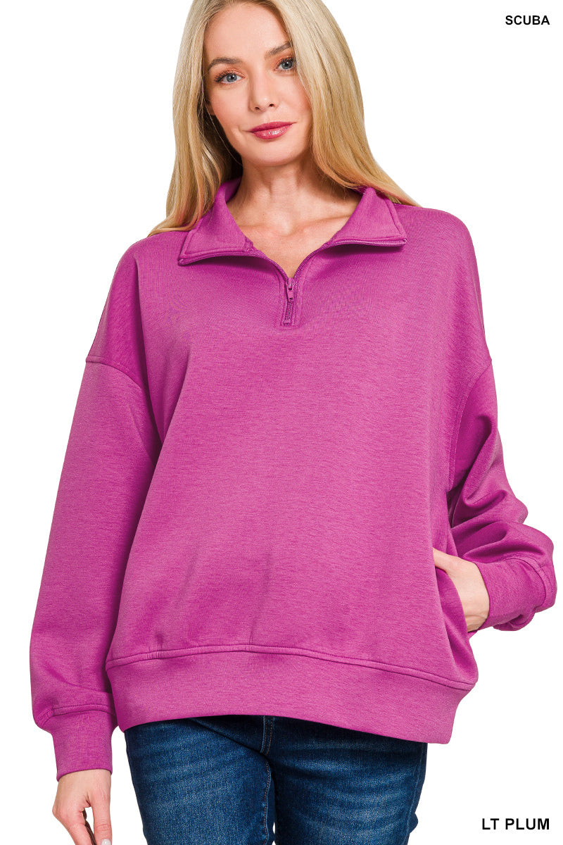 •2 Colors• Scuba 1/2 Zip Pullover
