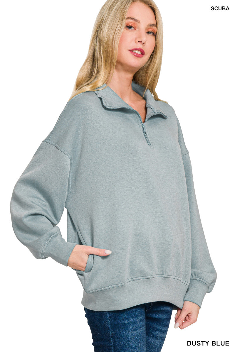 •2 Colors• Scuba 1/2 Zip Pullover