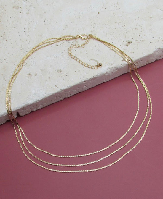 Gold Triple Layer Necklace