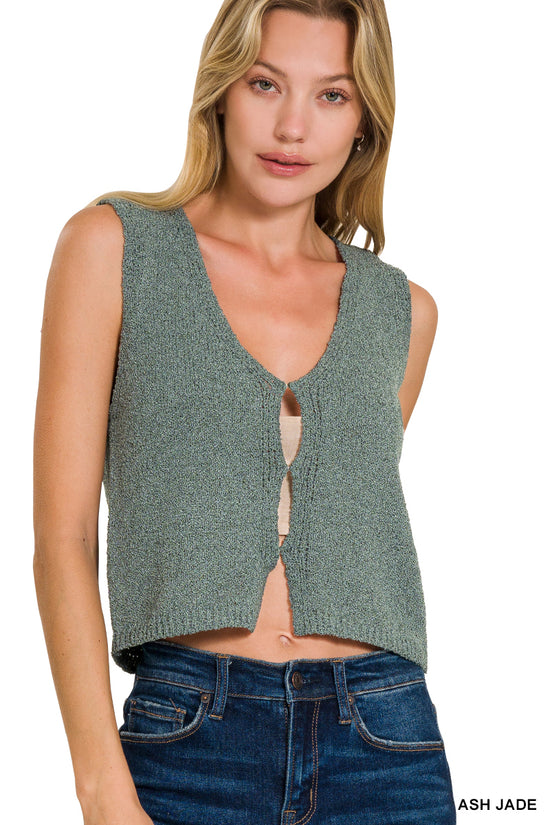 Hook & Eye Sweater Vest • 2 Colors •