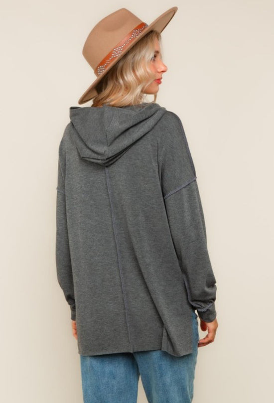 Pinch Of Plaid Hooded Top