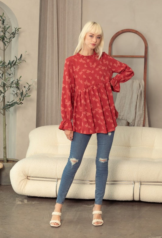 Scarlett 3D Floral Babydoll Blouse