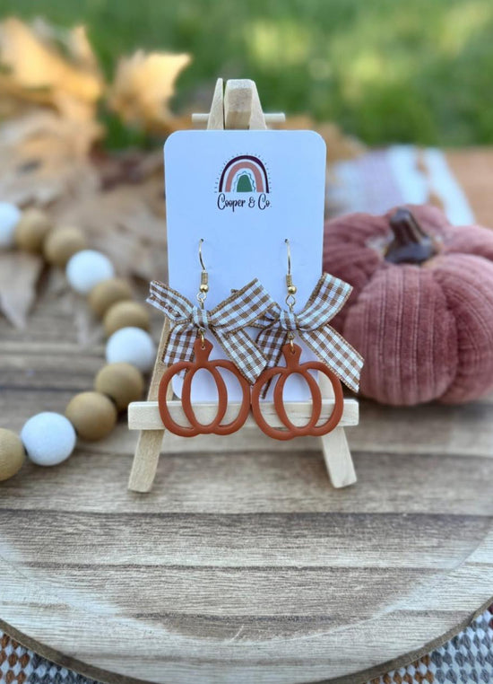 Pumpkin Bow Earrings