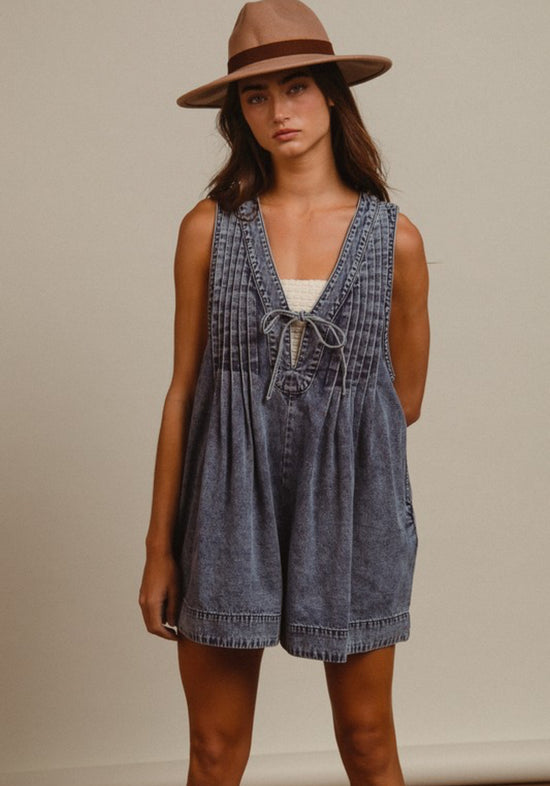 Alaina Denim Romper