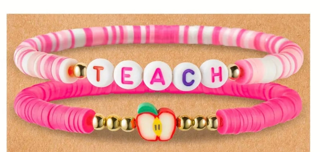 2 Colors • Teach Bracelet Set