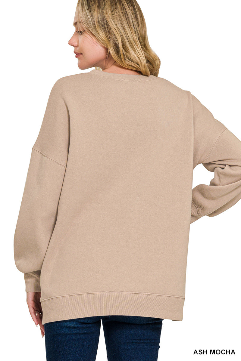 Boyfriend Hi-Low Pocket Pullover •2 Colors•