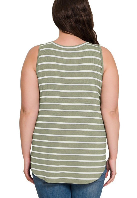 Basic Stripe Tank • 2 Colors •