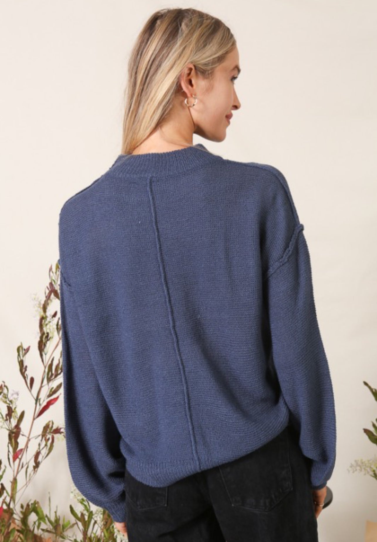 Night Owl Mock Neck Sweater