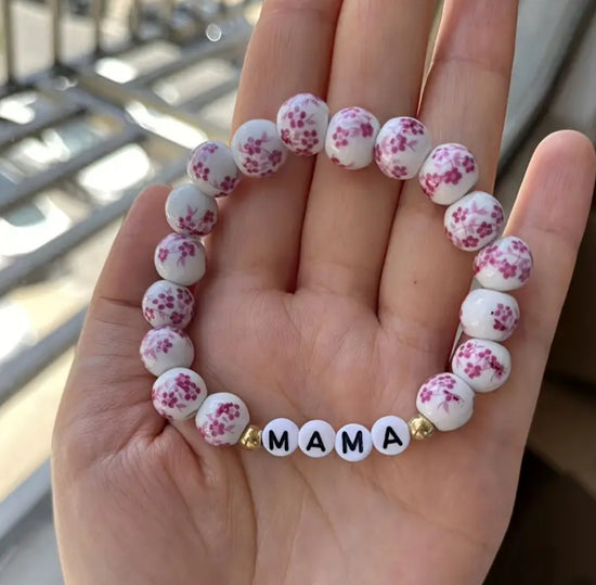 •2 Colors• Porcelain Bead Mama Bracelet