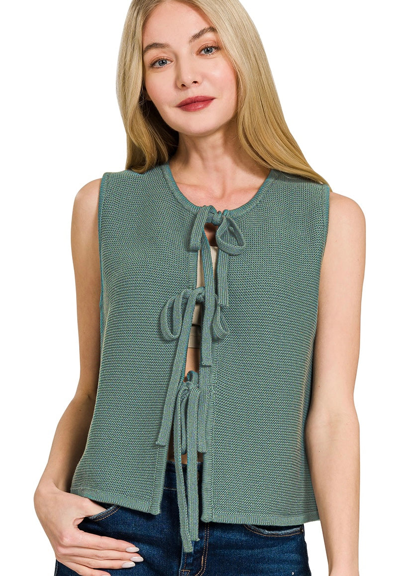 Allison Tie Sweater Vest