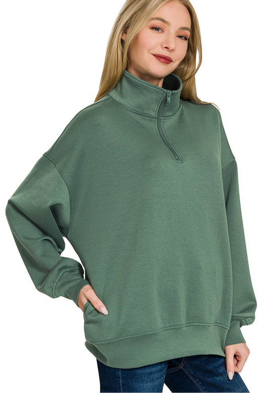 •2 Colors• Scuba 1/2 Zip Pullover