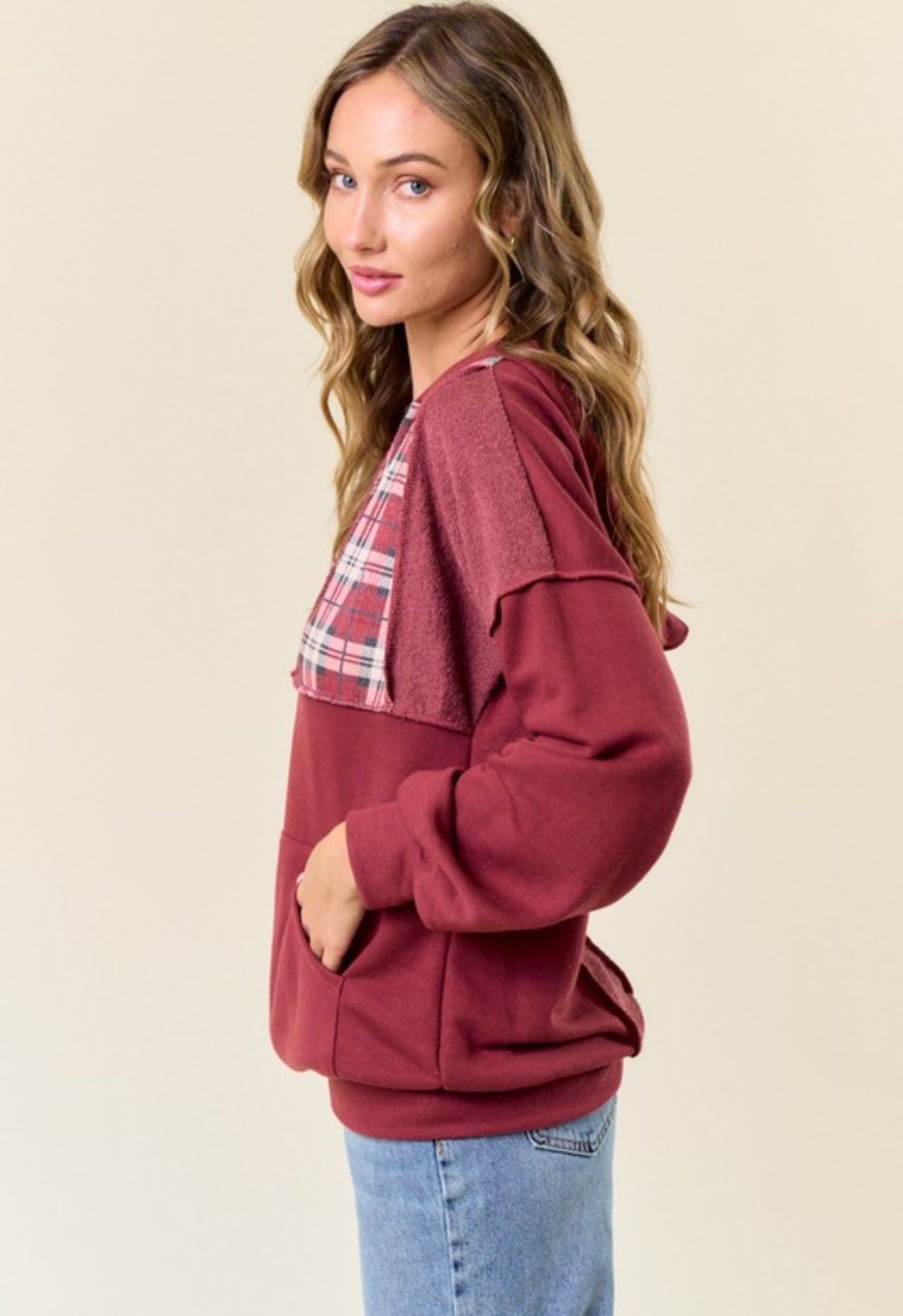 Time To Time Hoodie - Burgundy