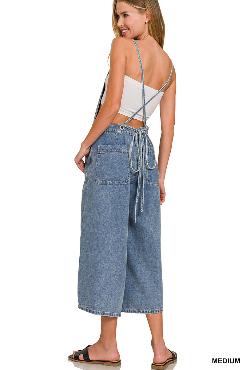 Carolina Strappy Back Denim Jumpsuit