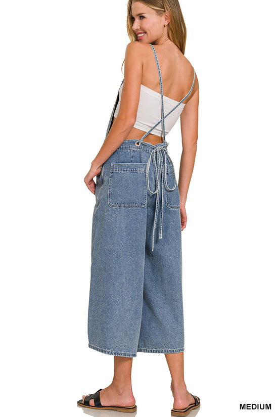 Carolina Strappy Back Denim Jumpsuit