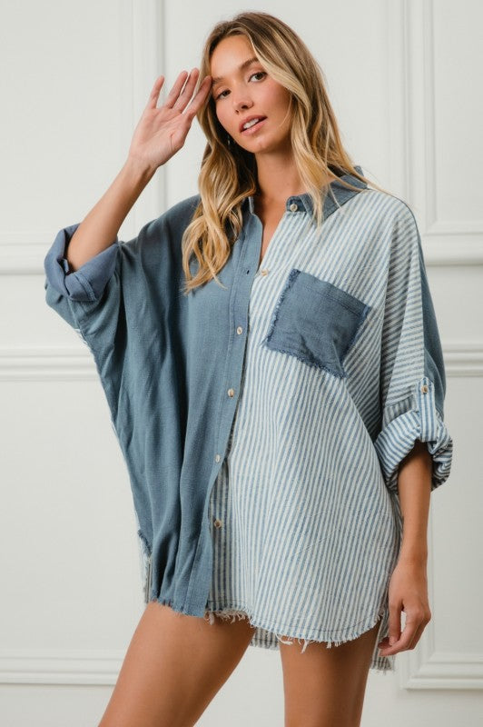 Radiate Energy Button Up Top