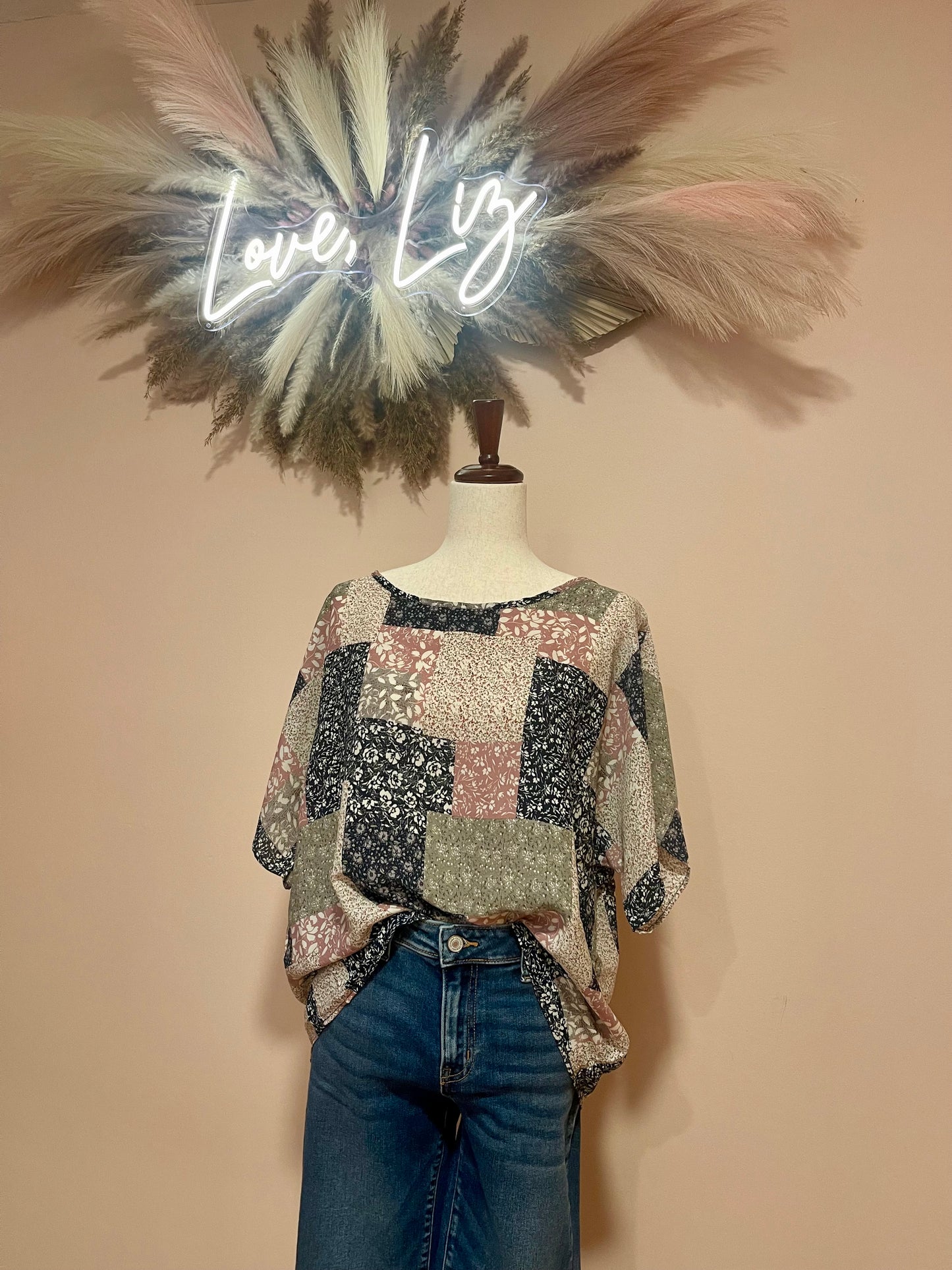 Casey Floral Patch Print Top