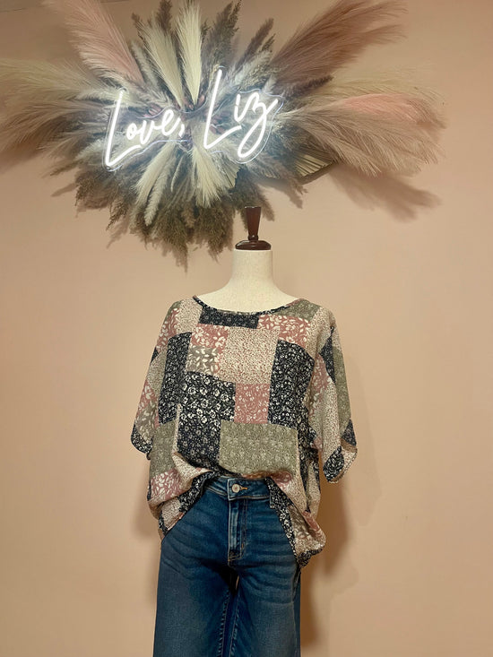 Casey Floral Patch Print Top