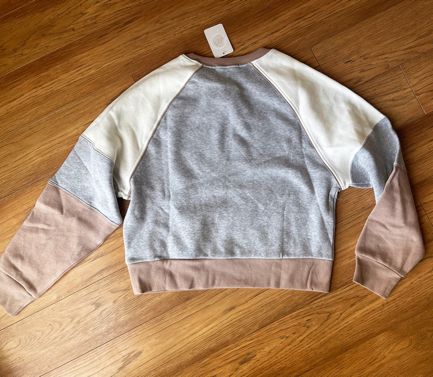 Blocked Crop Crewneck