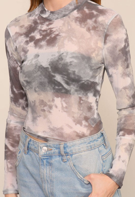 Marble Mesh Top