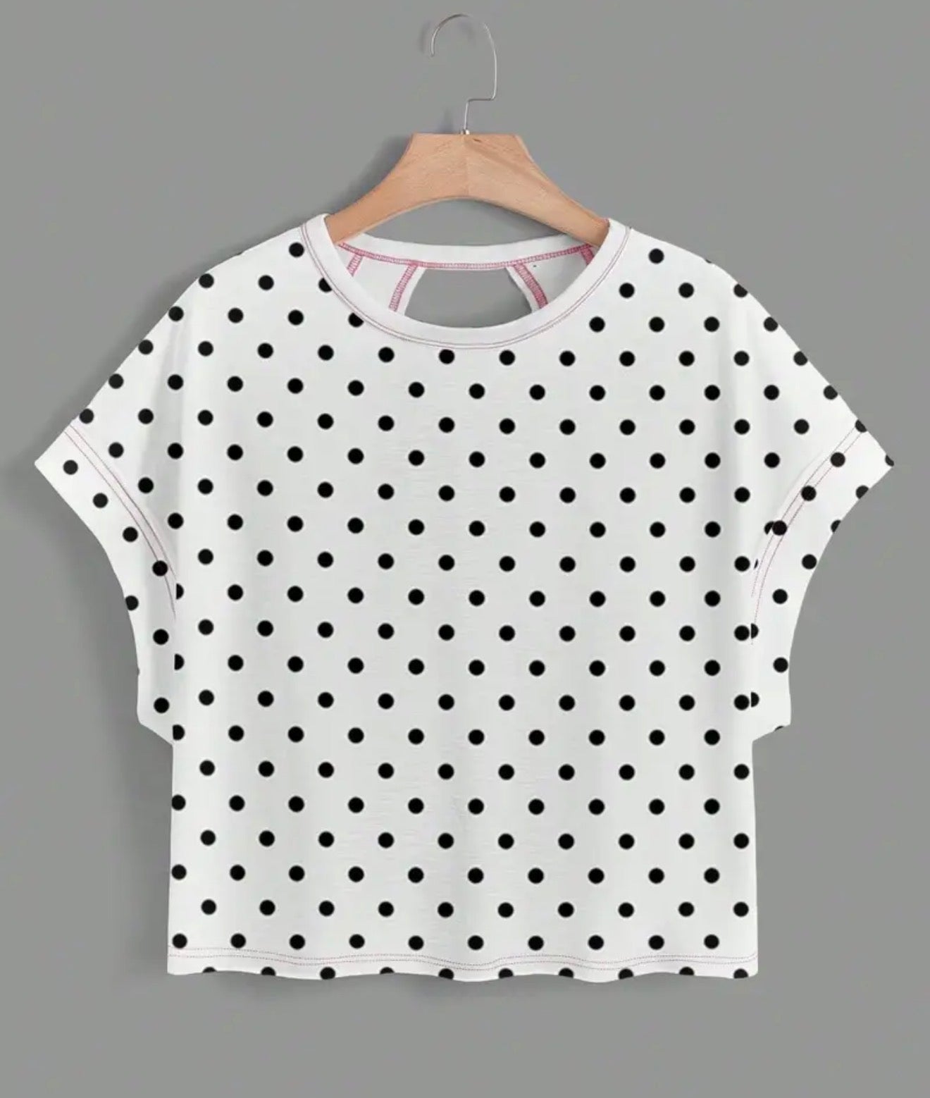 Polka Dot Open Back Top