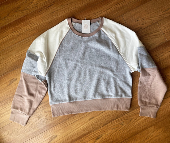 Blocked Crop Crewneck