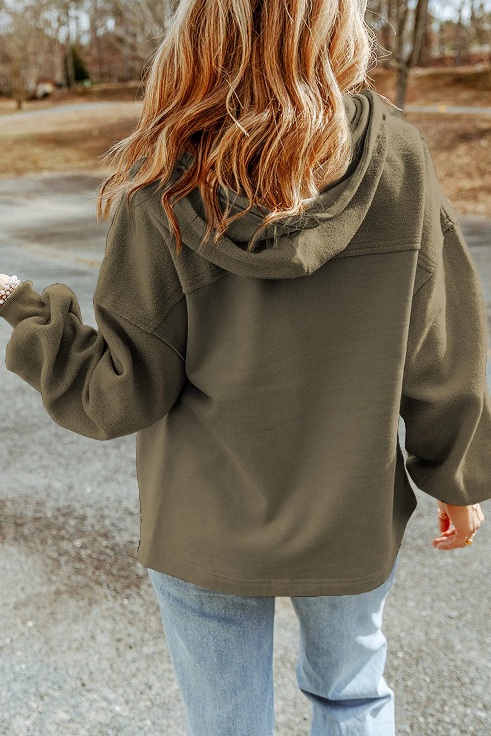 Army green flap pocket jacket