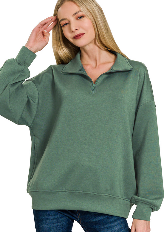 •2 Colors• Scuba 1/2 Zip Pullover