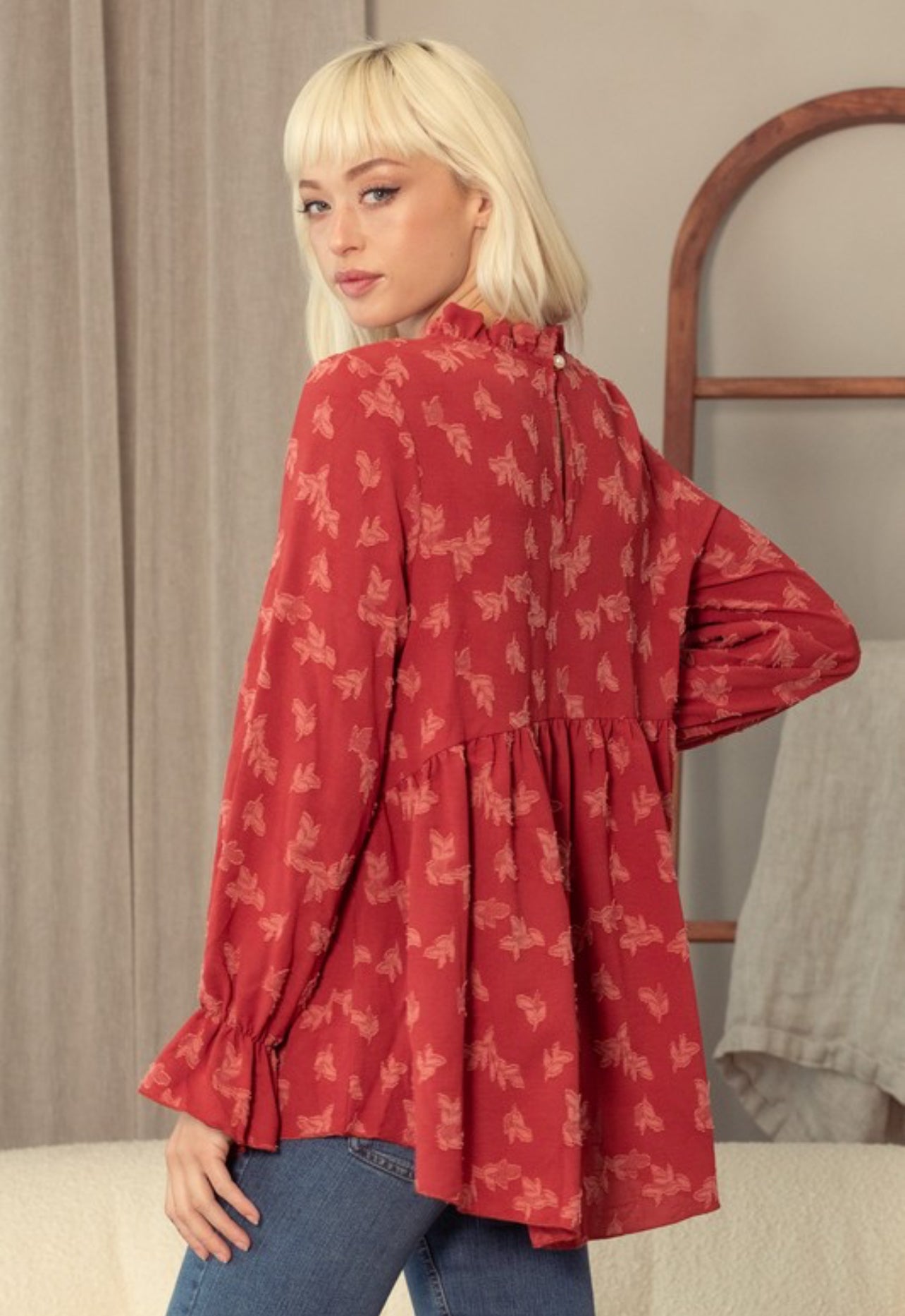 Scarlett 3D Floral Babydoll Blouse