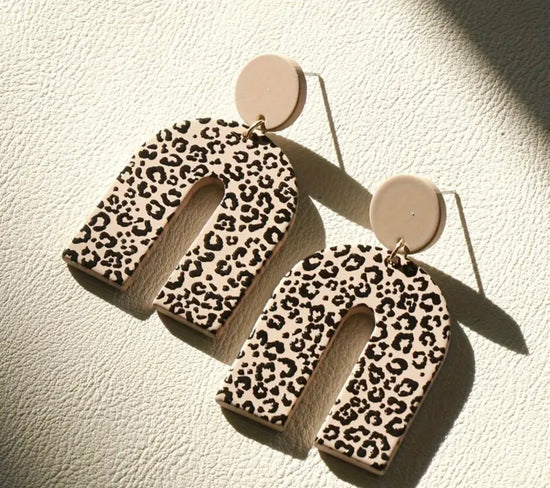 Leopard U-Shape Earrings