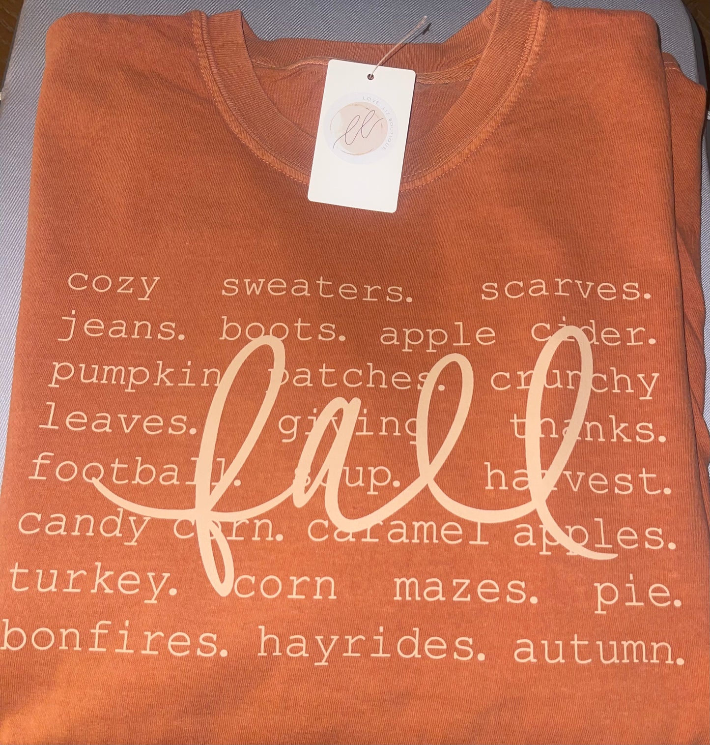 Square Fall Words Tee