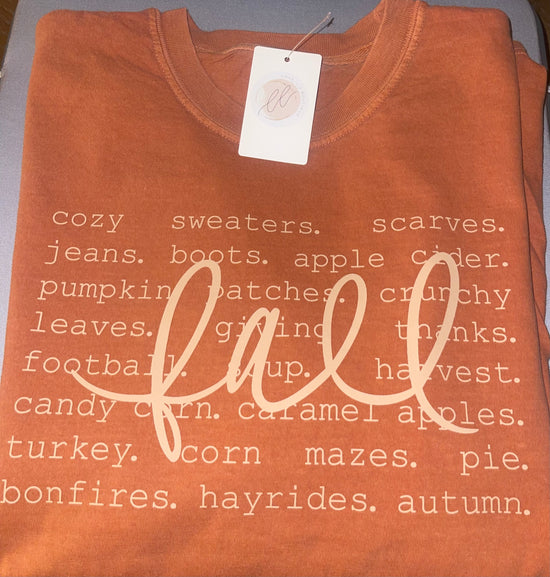 Square Fall Words Tee