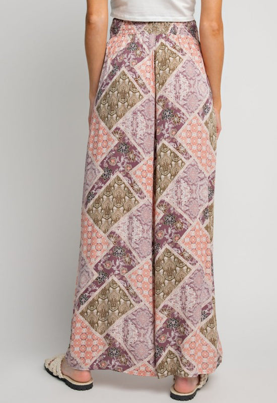 Thinking About The Weekend Printed Palazzo Pants