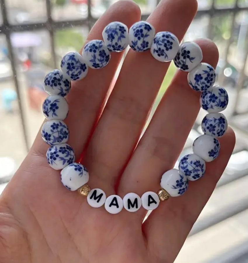 •2 Colors• Porcelain Bead Mama Bracelet