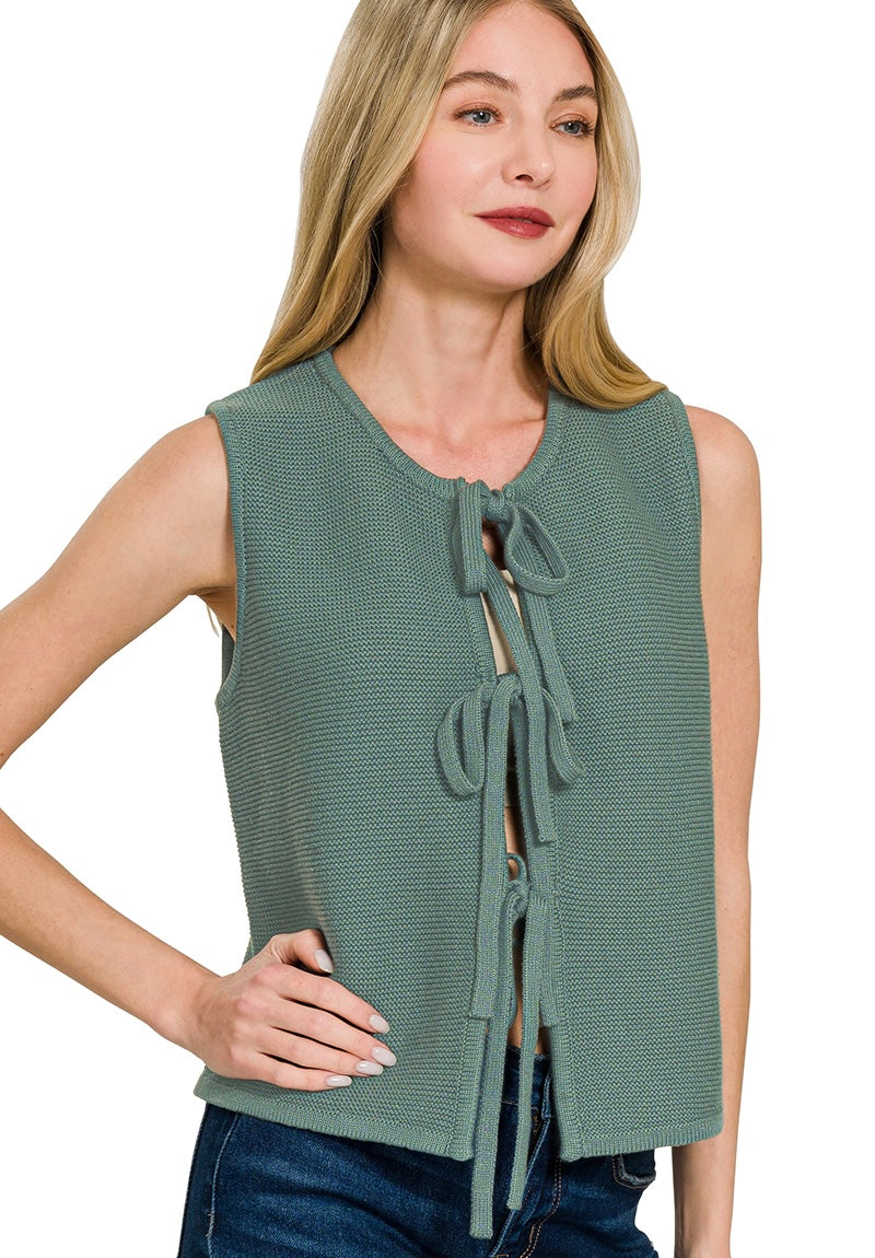 Allison Tie Sweater Vest