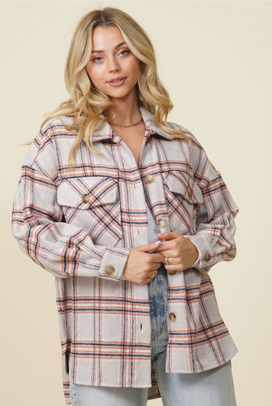 Fall Vibes Plaid Shacket