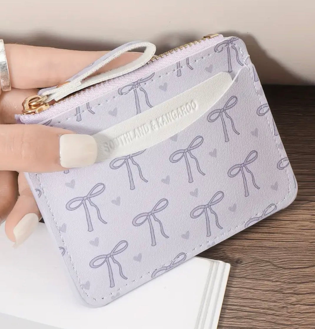 Purple Ultra Thin Bow Wallet