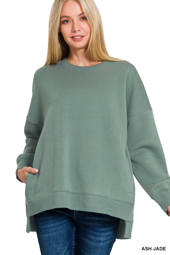 Boyfriend Hi-Low Pocket Pullover •2 Colors•