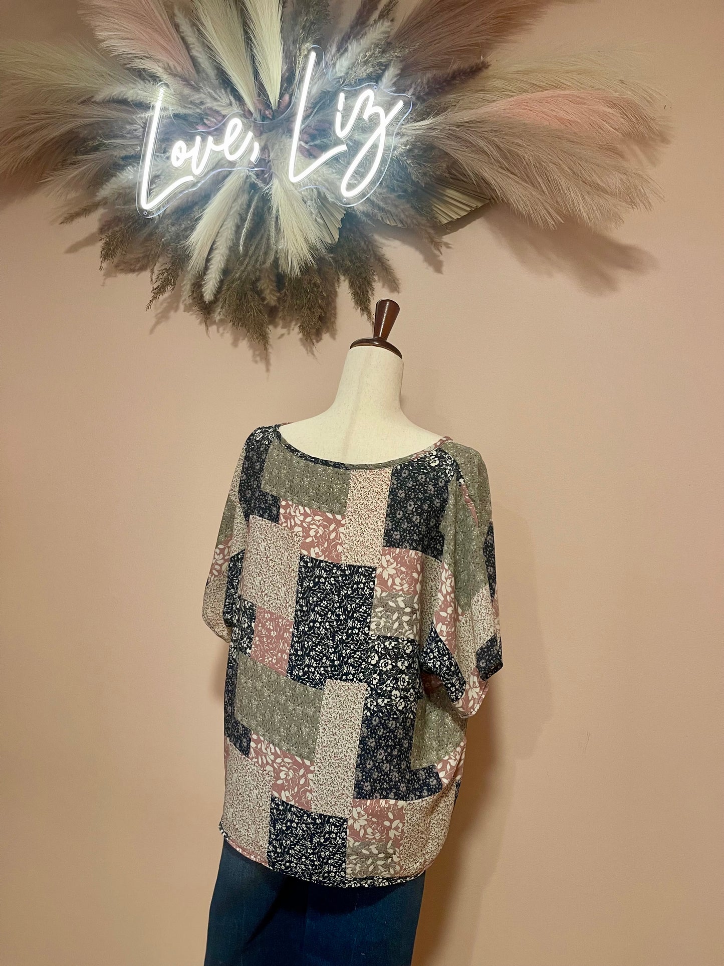 Casey Floral Patch Print Top