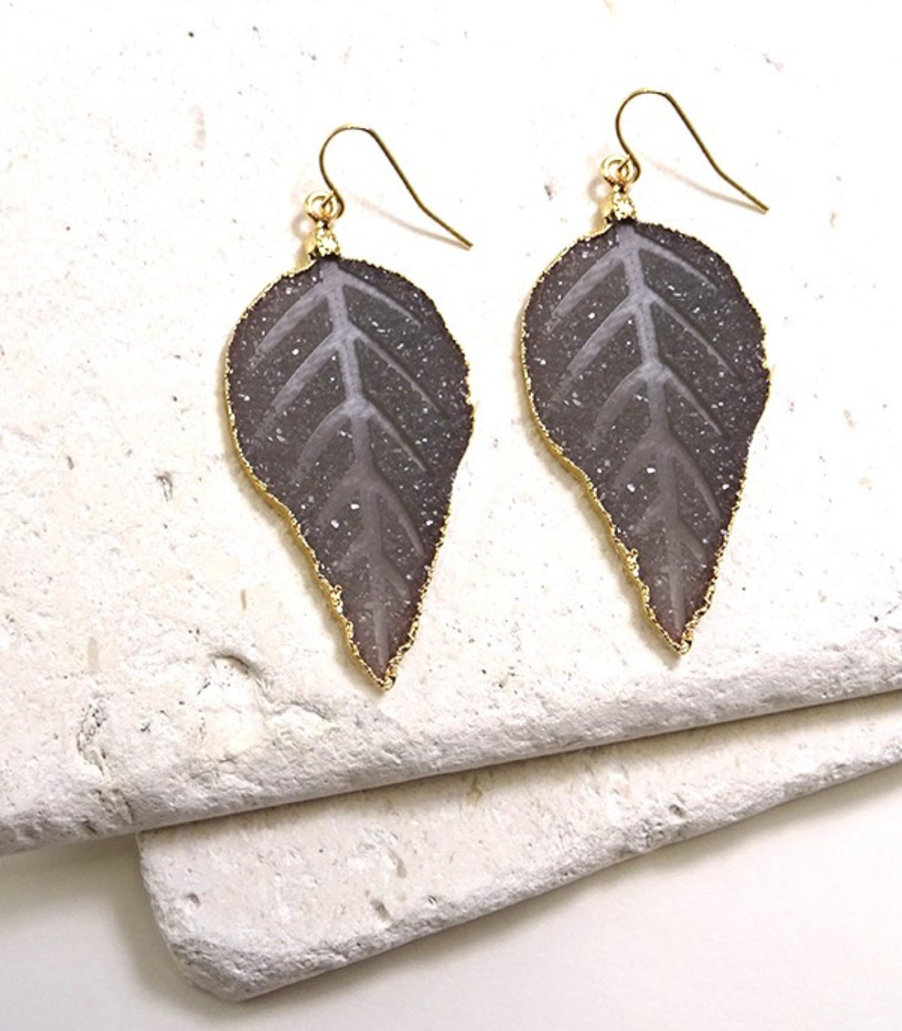 Sparkle Leaf Earrings