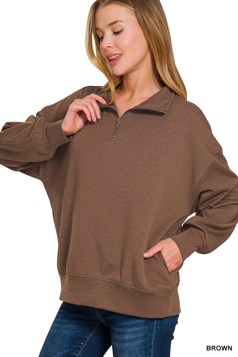 •7 Colors• Scuba 1/2 Zip Pullover