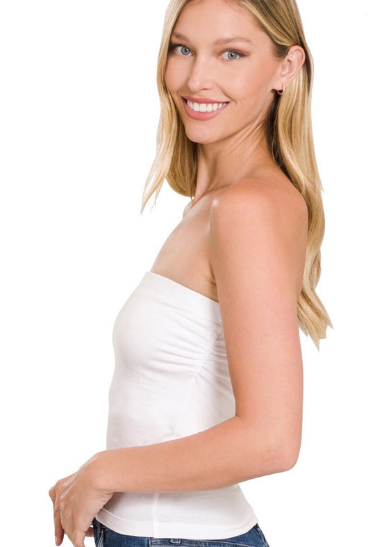 Cotton Built-In-Bra Tube Top