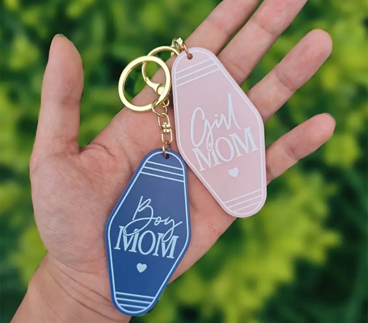 Boy Mom/ Girl Mom Keychain