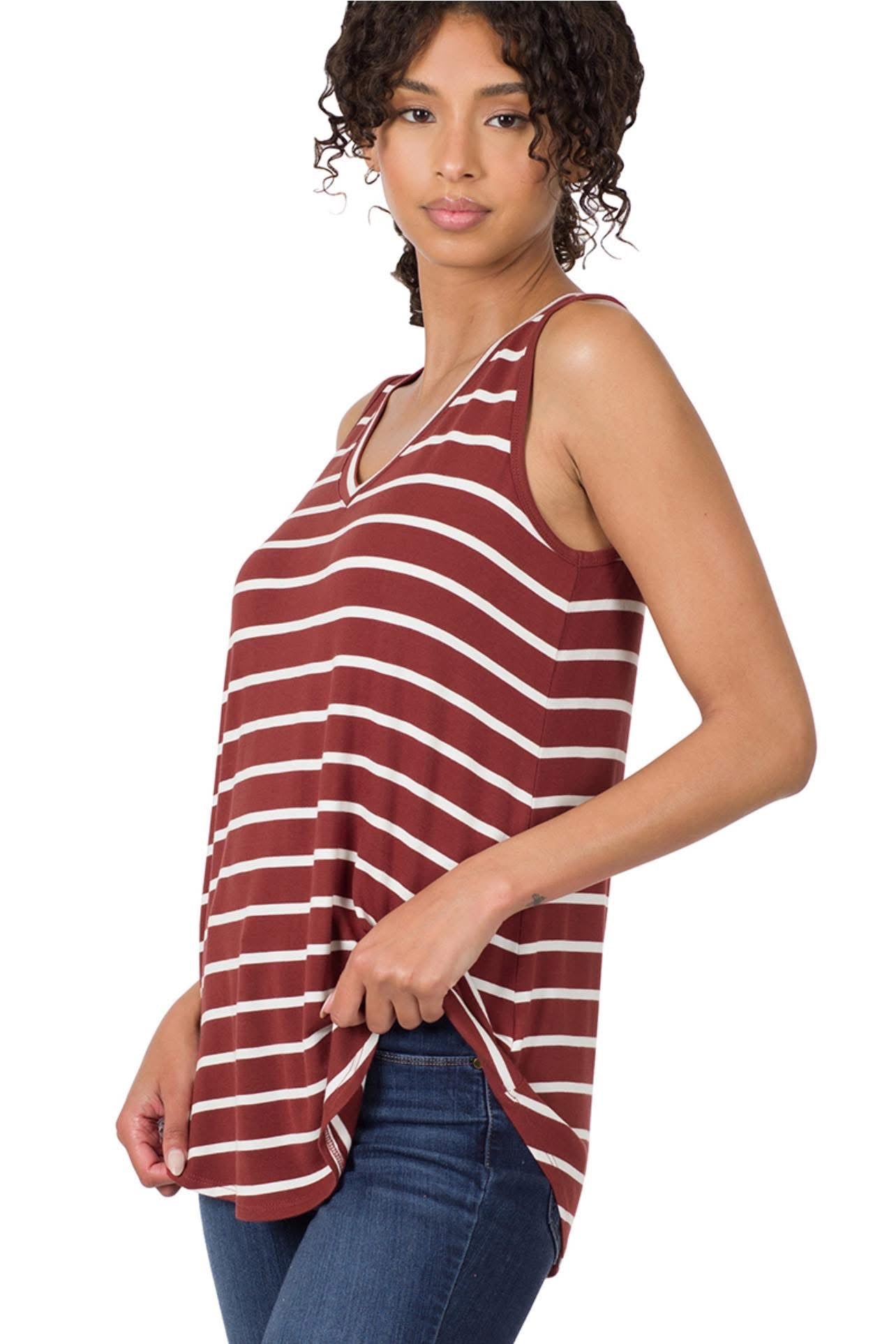 Basic Stripe Tank • 2 Colors •