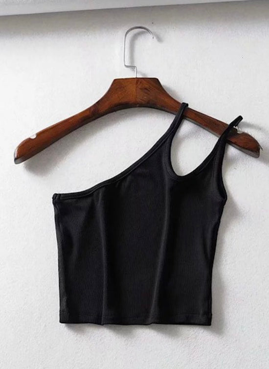 Over It Crop One Shoulder Tank