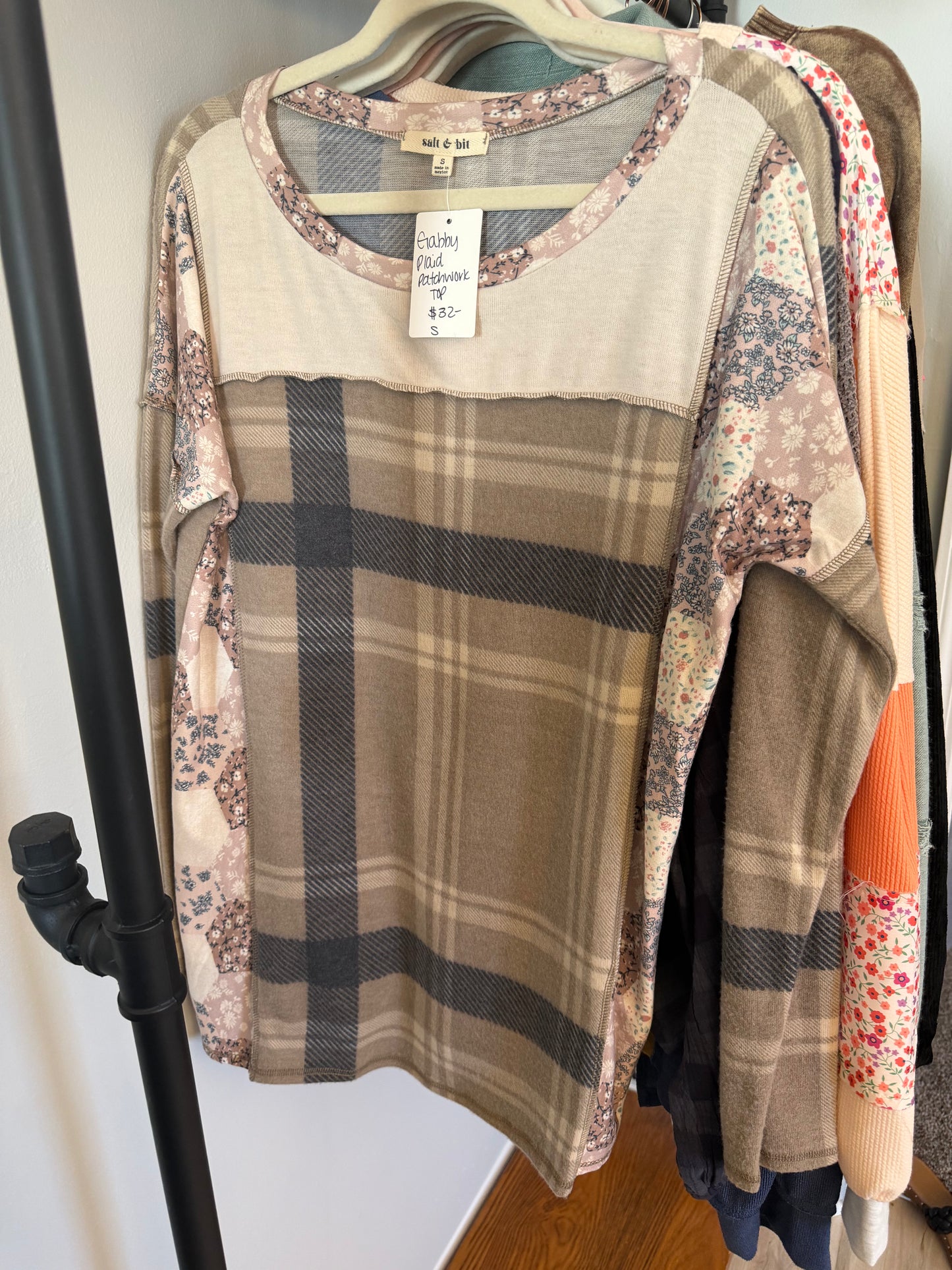 Gabby Plaid Patchwork Top