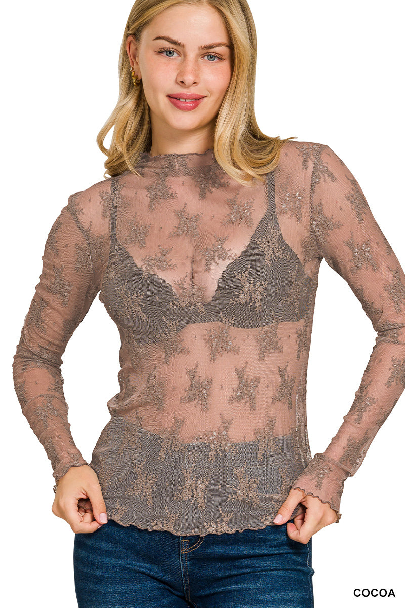 Lace Layer Top • 7 Colors •