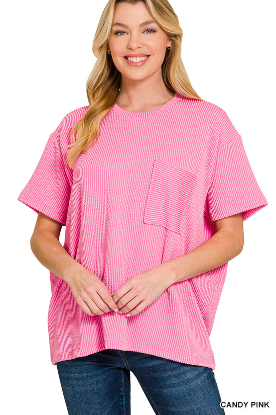 Renee Ribbed Pocket Top - 10 Colors – Love, Liz Boutique
