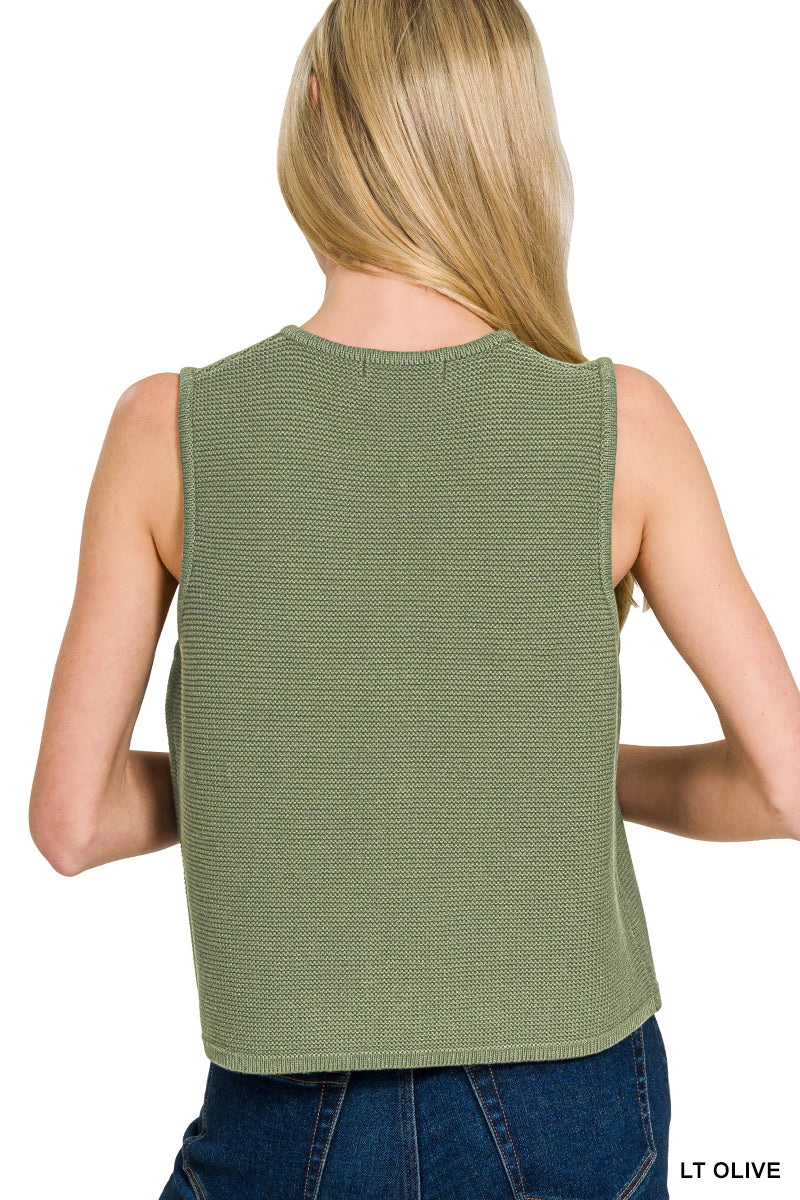 Allison Tie Sweater Vest • 6 Colors •