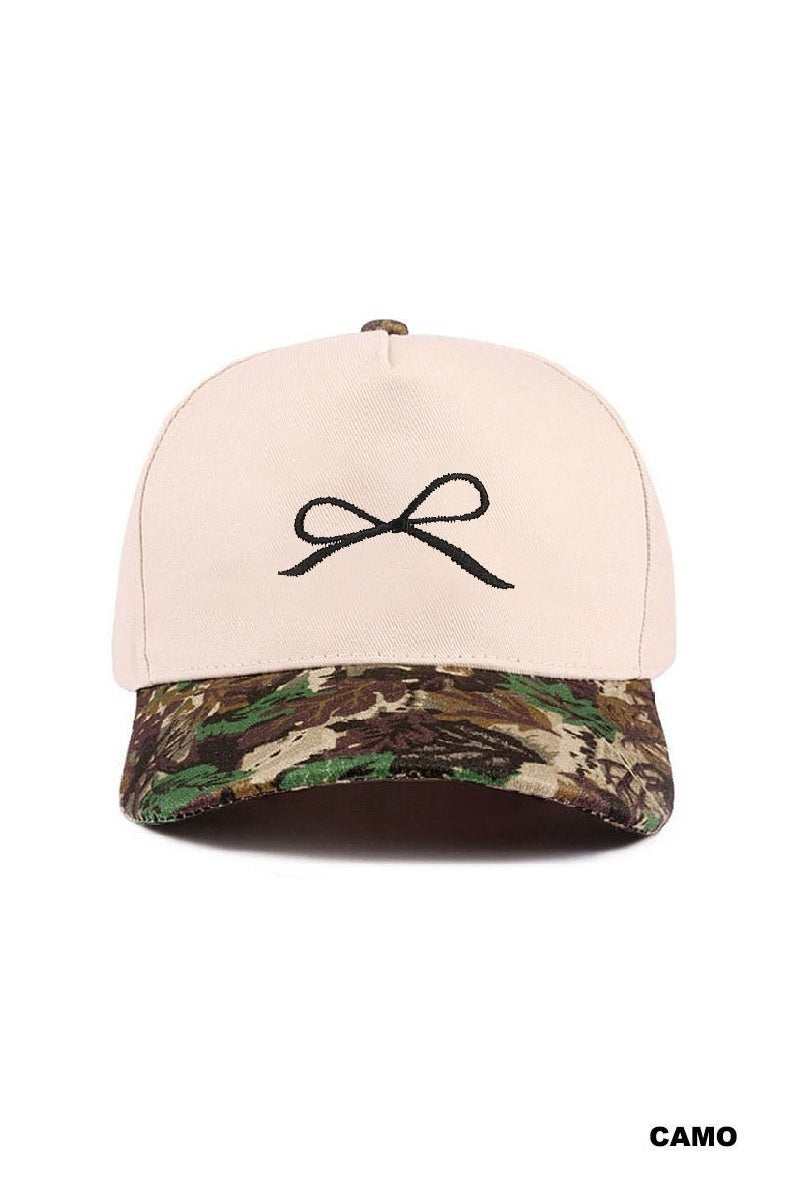 Coquette Bow Camo Hat